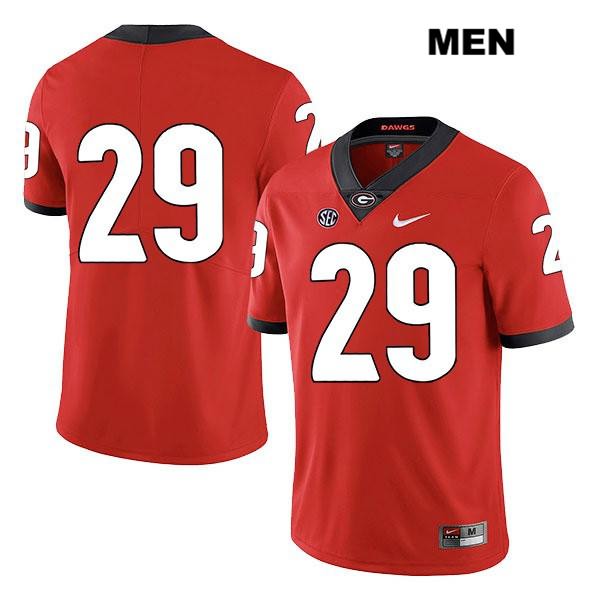 Georgia Bulldogs Men's Darius Jackson #29 NCAA No Name Legend Authentic Red Nike Stitched College Football Jersey FDX4156QF